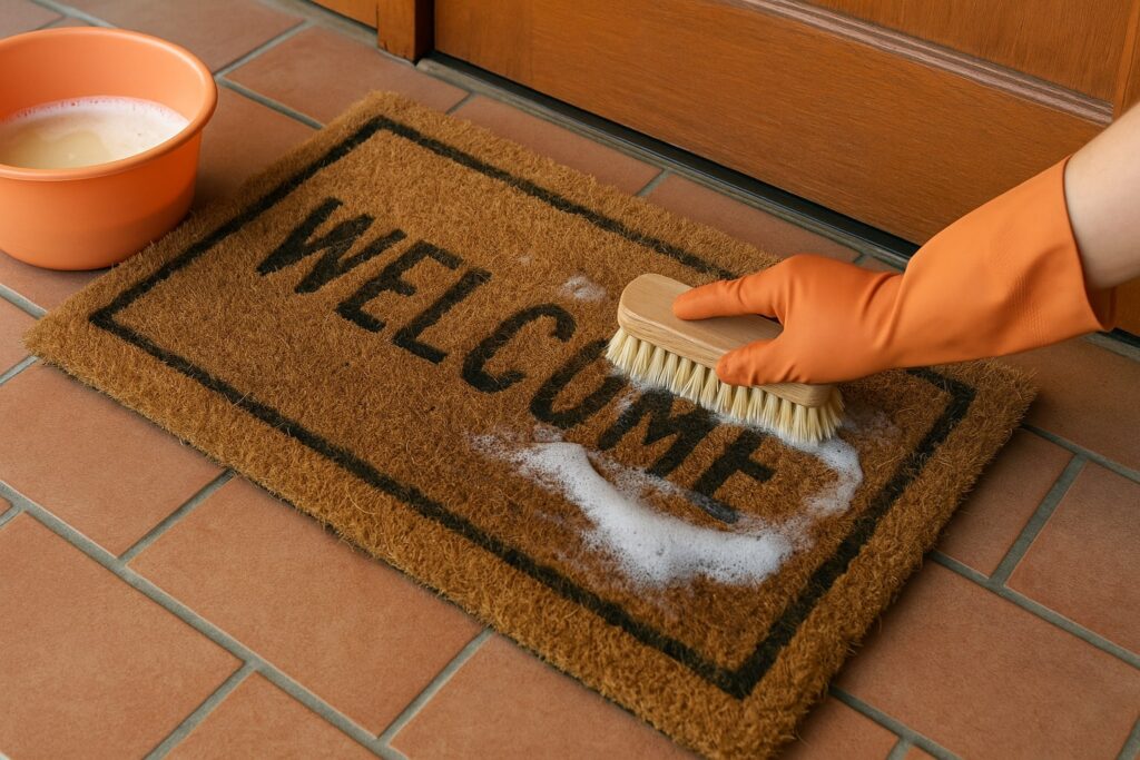 deurmat schoonmaken, deurmat