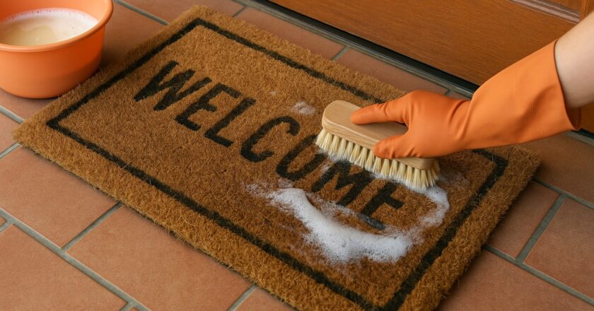 Deurmat schoonmaken op een slimme manier voor een frisser en netter huis