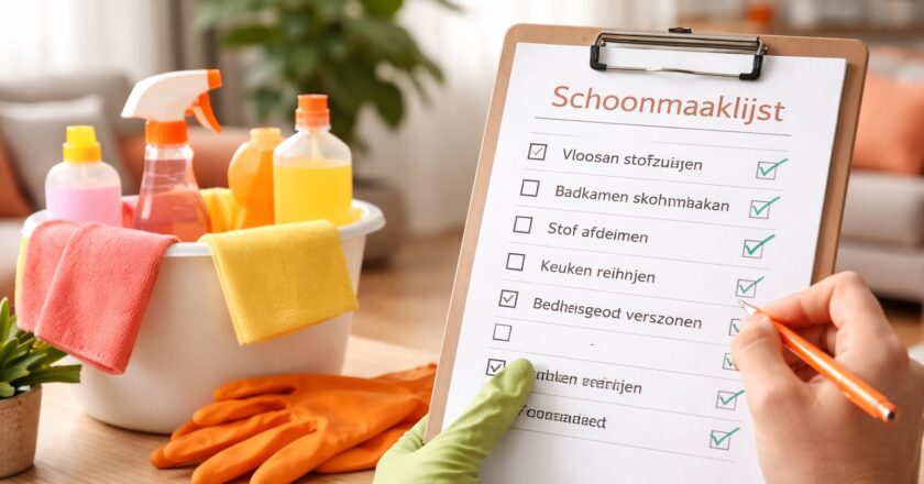 Een praktische schoonmaaklijst huis die echt rust geeft