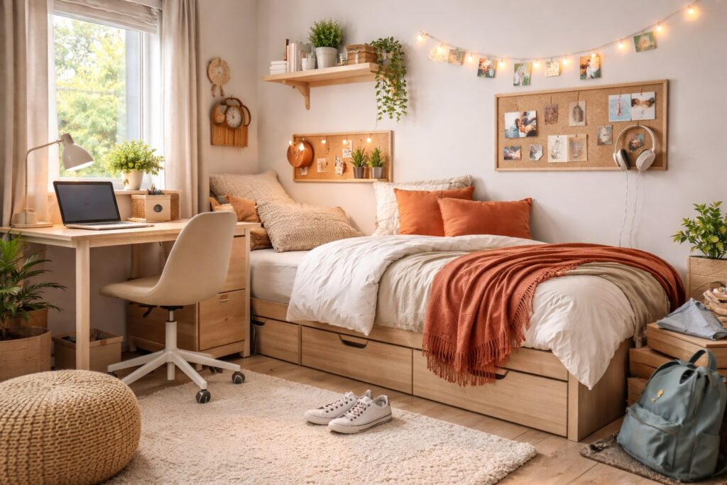 Kleine tienerkamer inrichten met slimme keuzes en eigen karakter