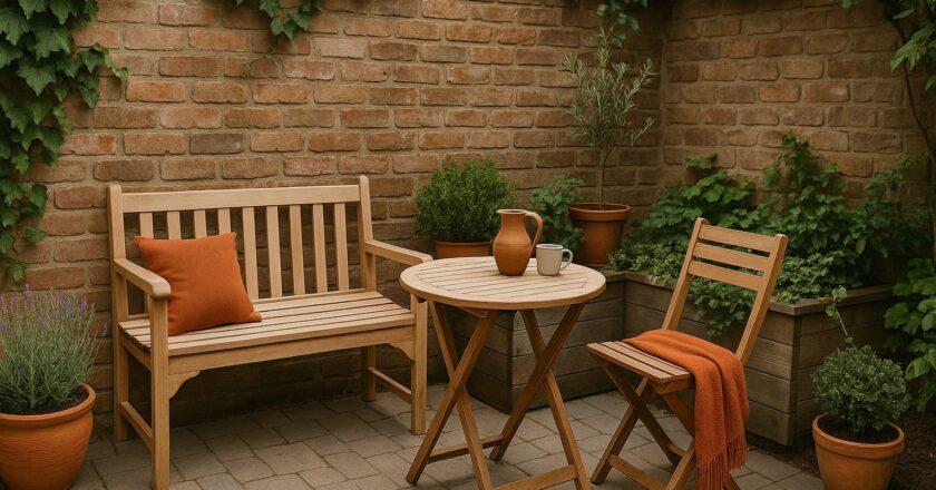 Creatieve manieren om een kleine patio in de tuin inrichten tot een sfeervolle buitenplek