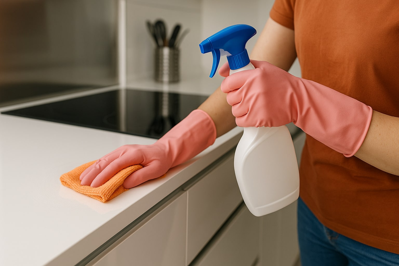 hoogglans keuken schoonmaken, hoogglans