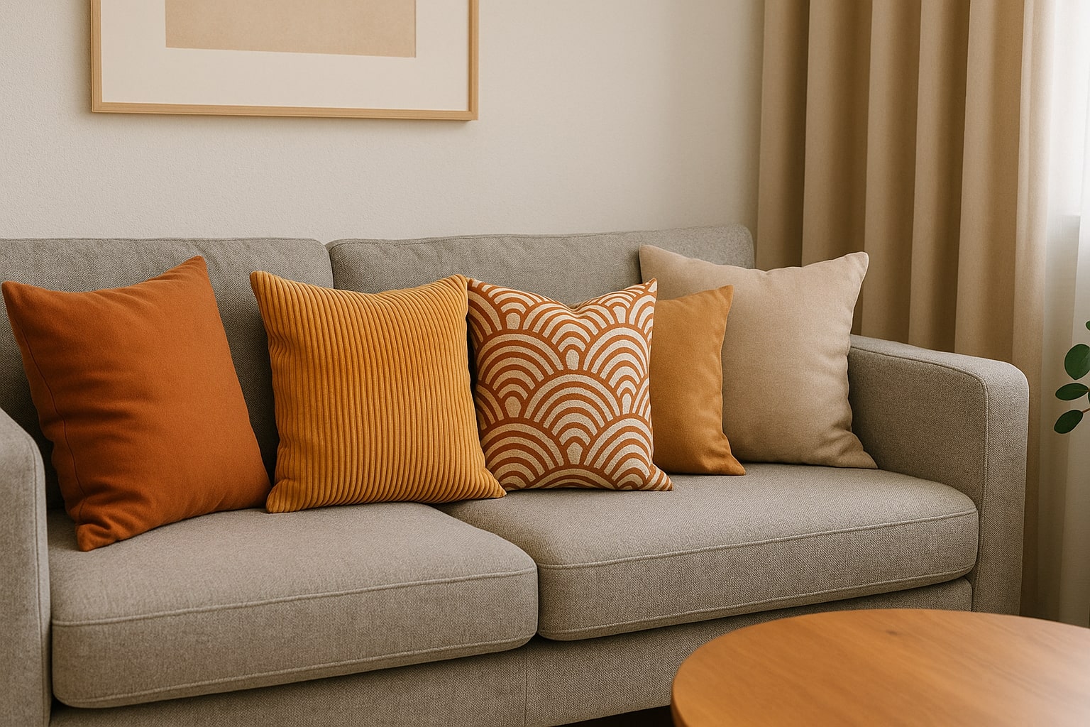 decoreren met kussens op de bank , kussens