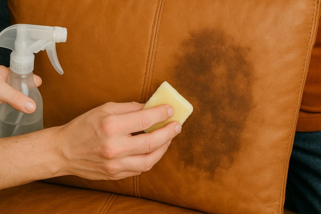 oude vlekken uit leer verwijderen, vlekken