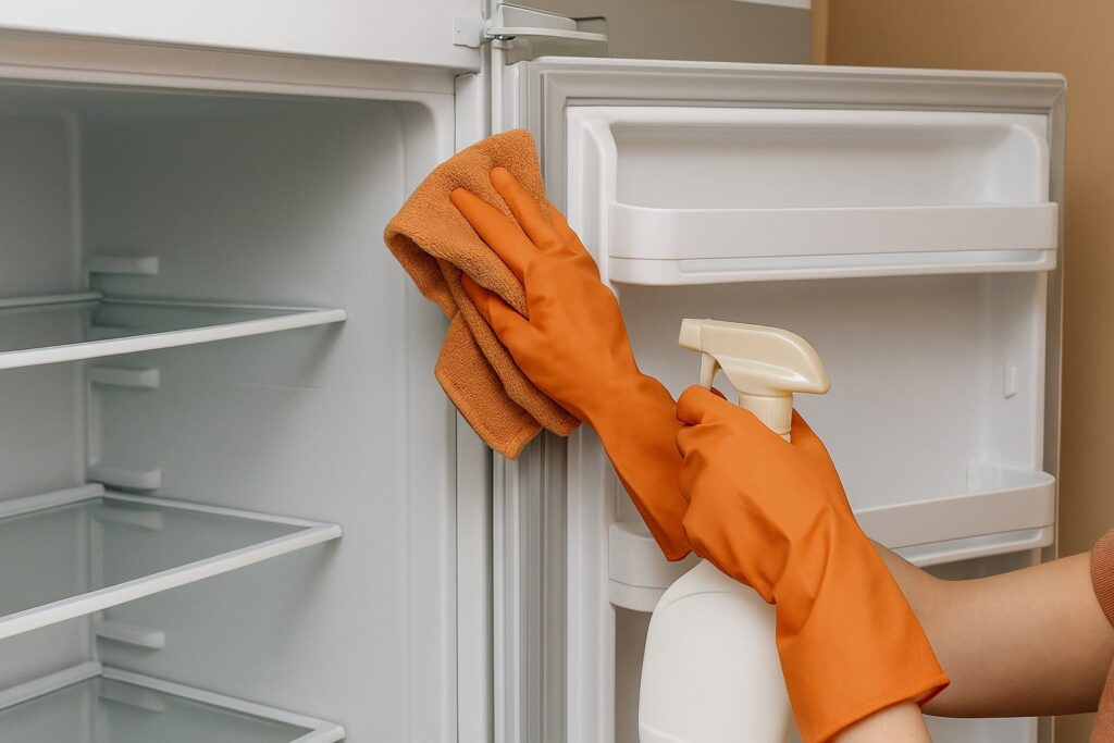 rubbers van de koelkast schoonmaken, rubbers