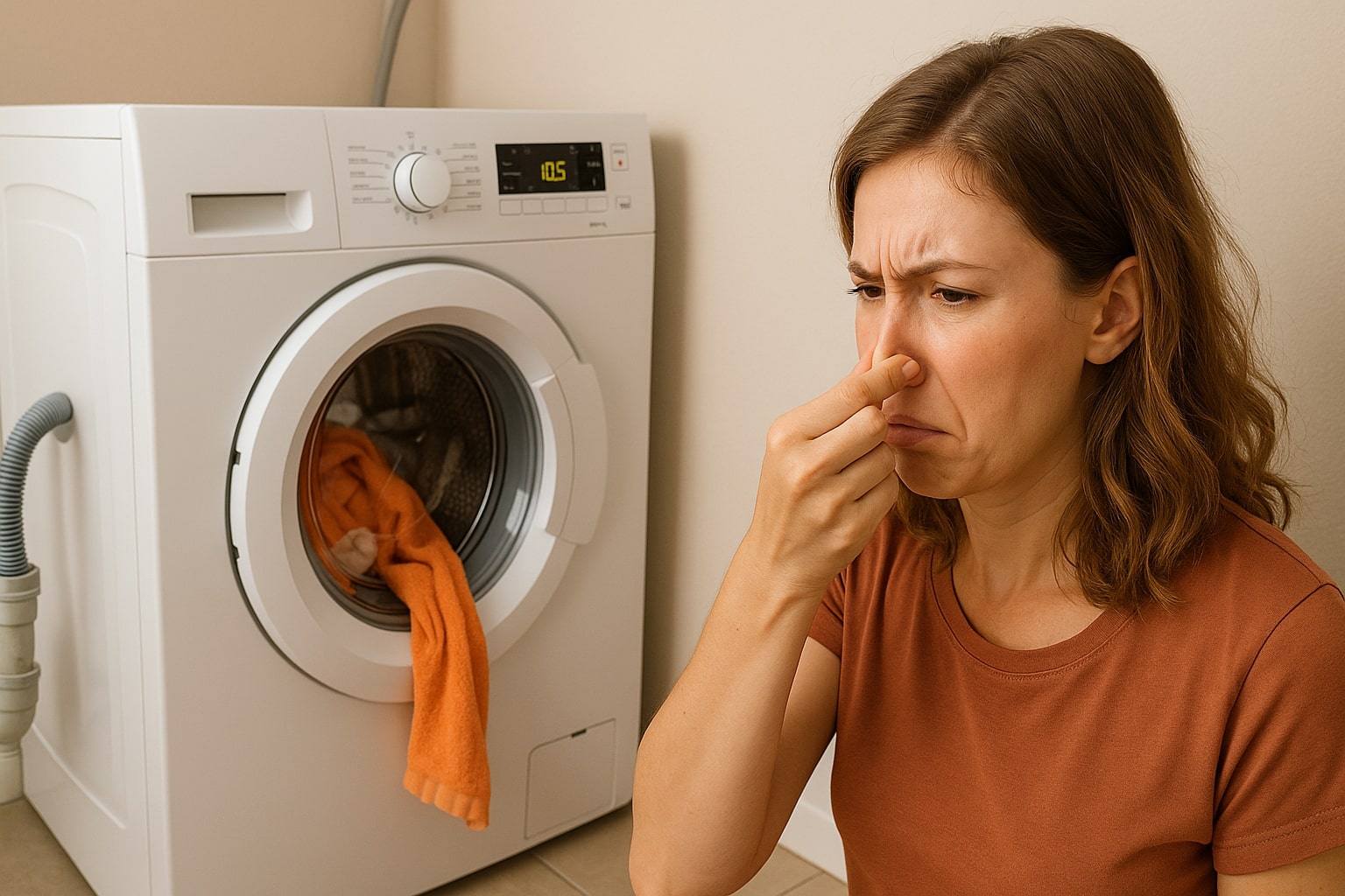 afvoer van de wasmachine stinkt, afvoer