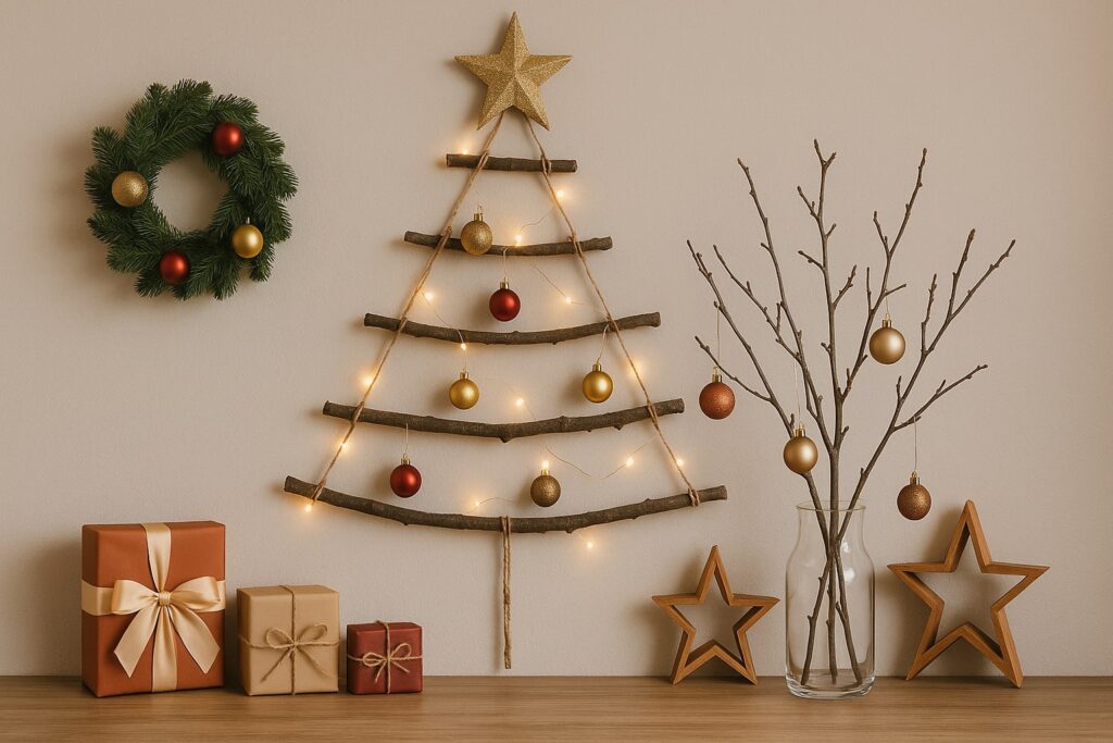 kerstversiering zonder kerstboom, kerstversiering