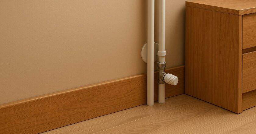 Een stijlvolle manier om een verwarmingsbuis wegwerken tot een strakker interieur te maken