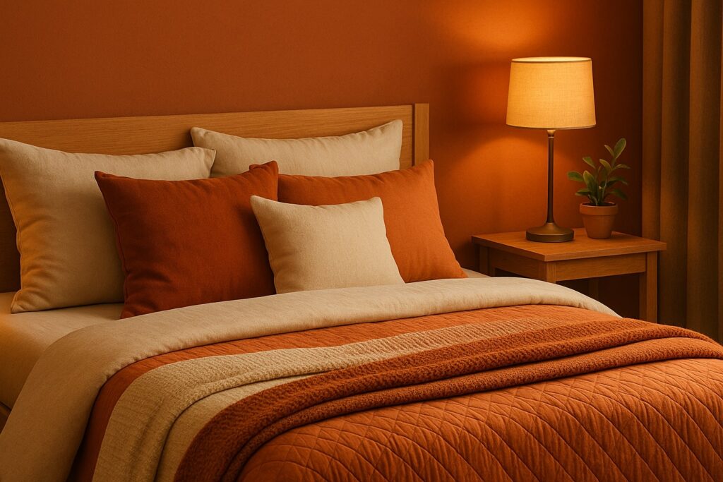 warme kleuren voor de slaapkamer, warme kleuren