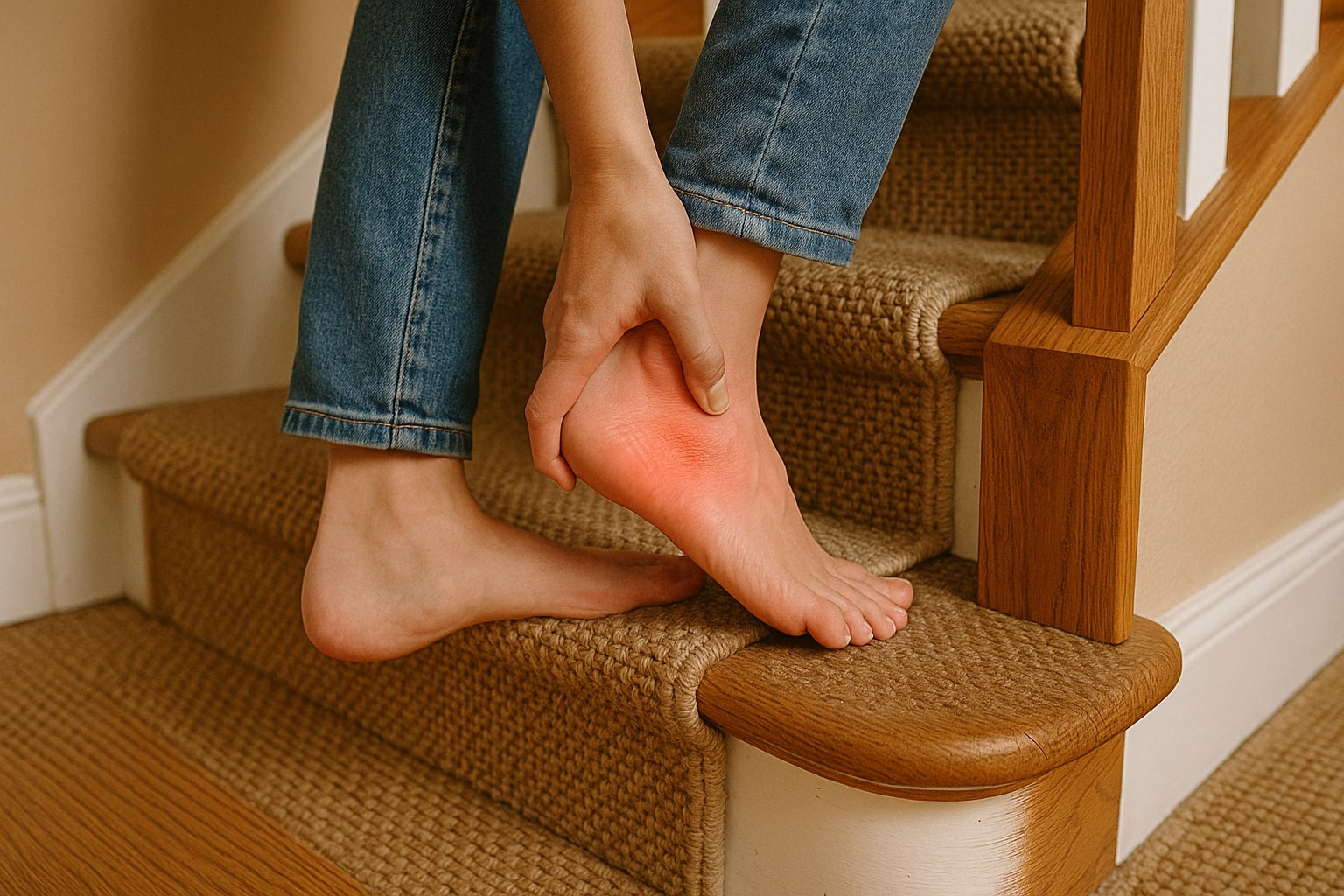 nadelen van sisal op de trap, sisal