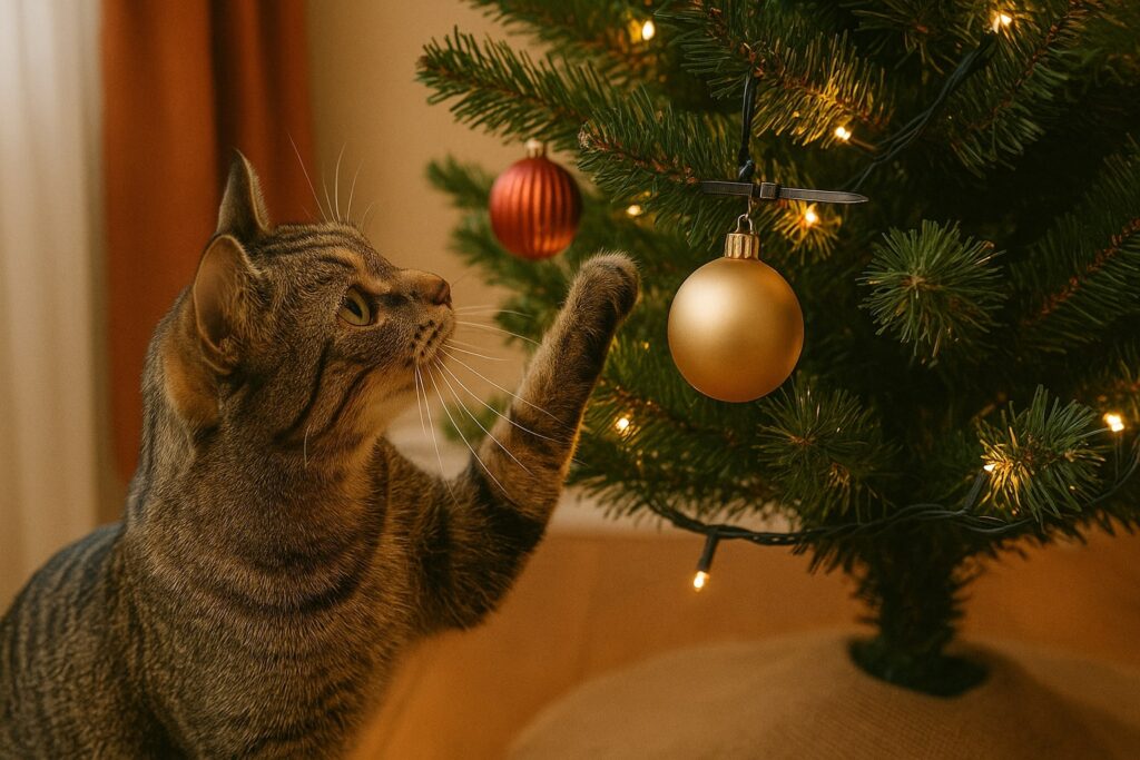 kerstboom katproof maken, kerstboom