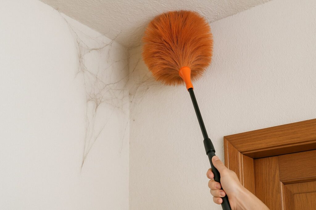 spinrag verwijderen, spinrag