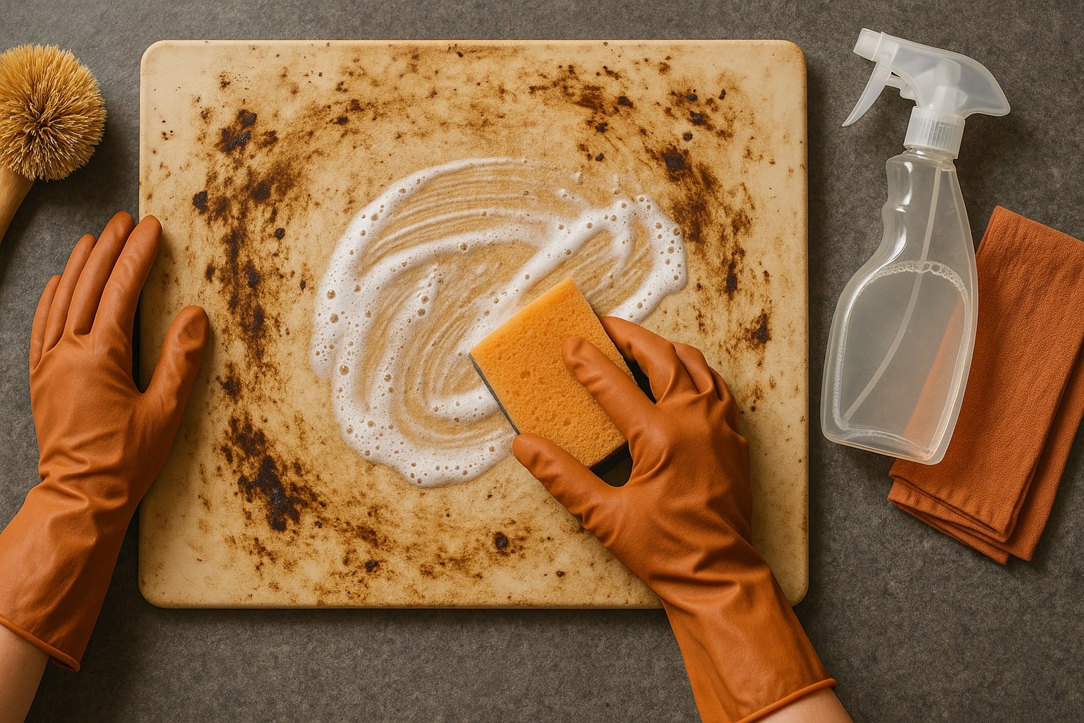 pizzasteen schoonmaken, pizzasteen