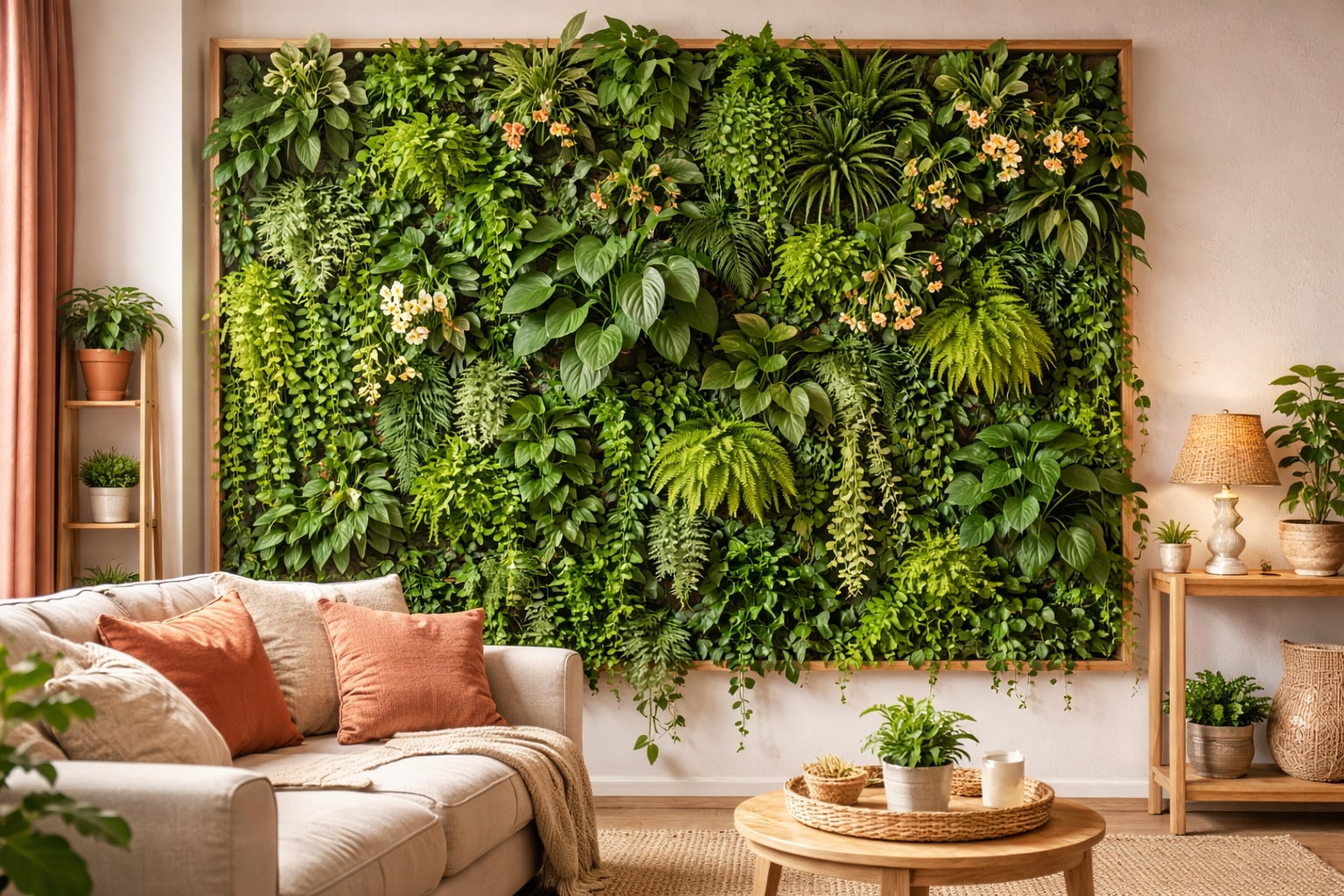 plantenmuur binnen, plantenmuur