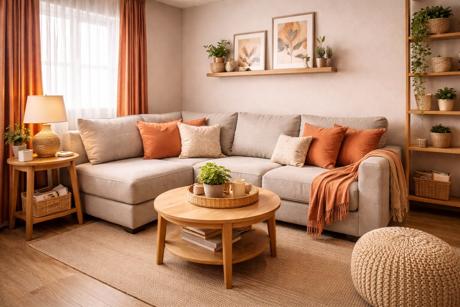 grote bank in kleine woonkamer, grote bank