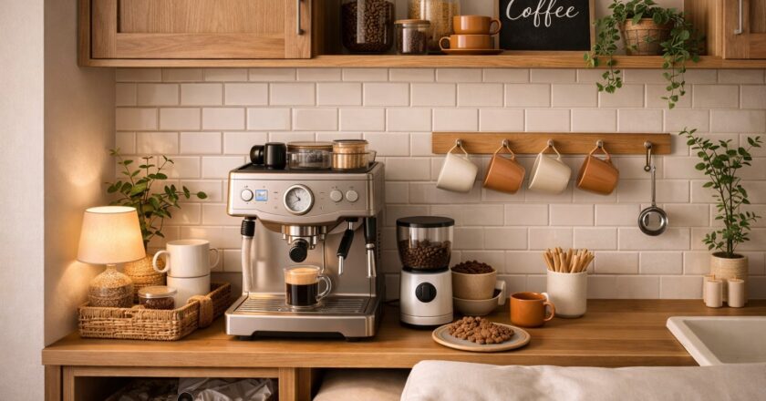 Koffiehoek keuken maken voor rust, overzicht en dagelijks gemak