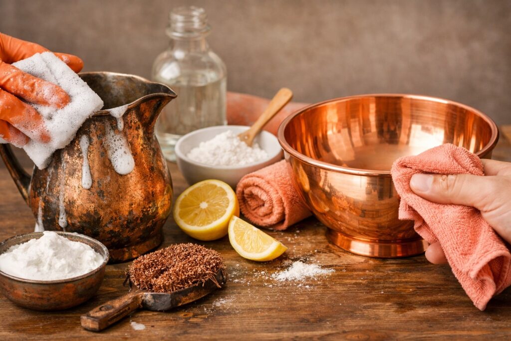 koper schoonmaken, koper