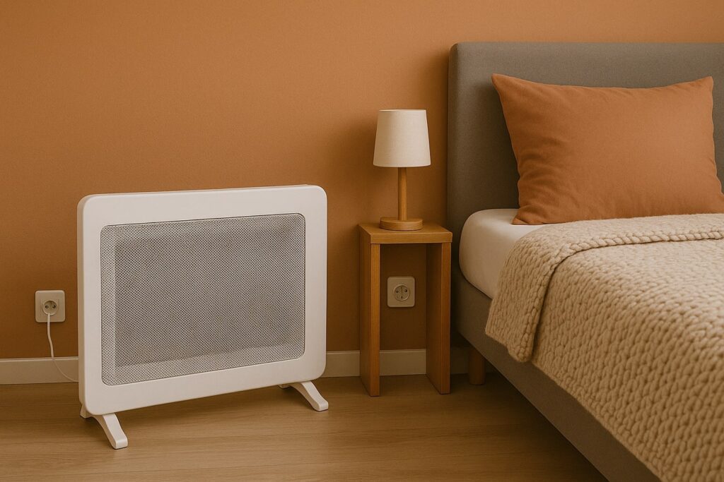 elektrische verwarming in de slaapkamer, elektrische verwarming