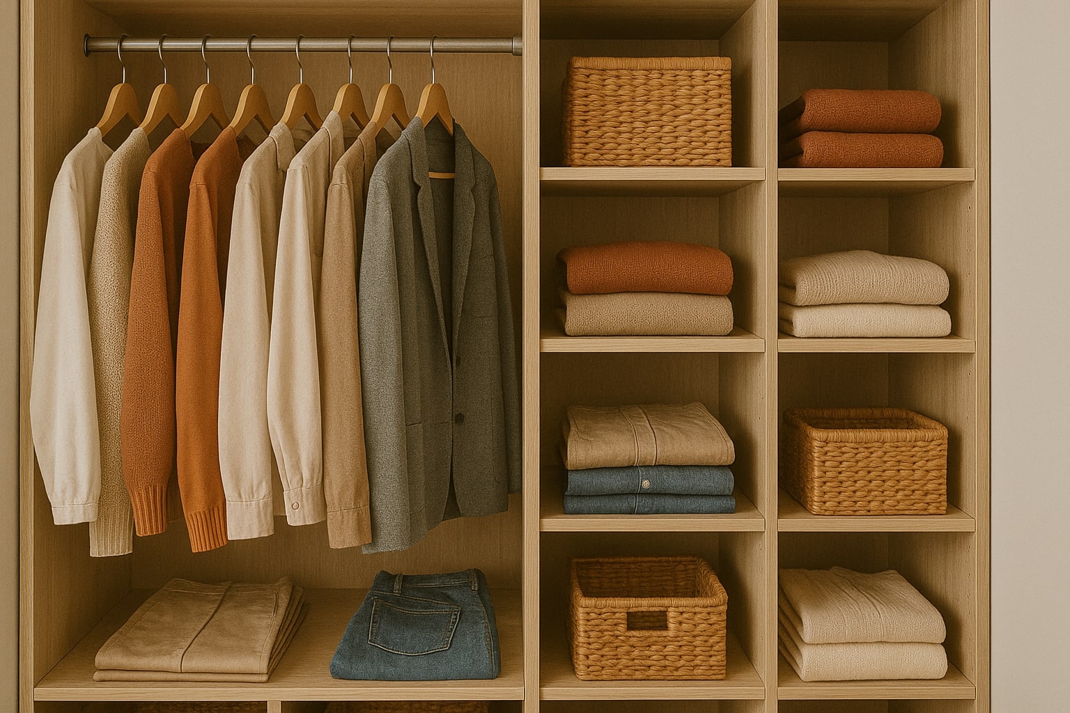 indeling van een kledingkast maken, kledingkast