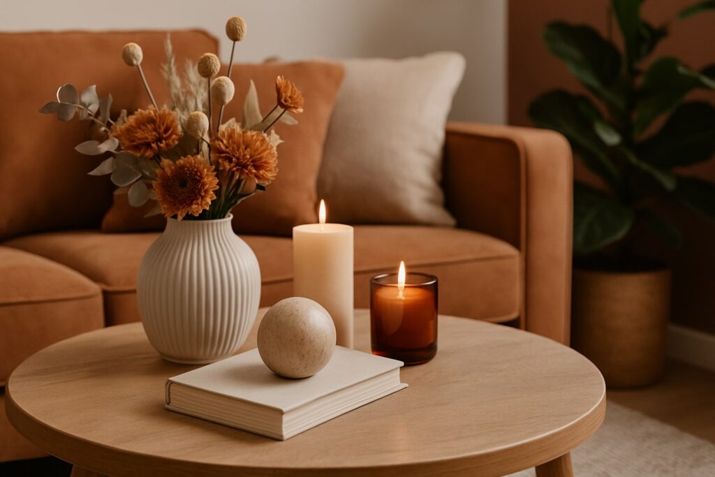 tafeldecoratie voor de woonkamer, tafeldecoratie