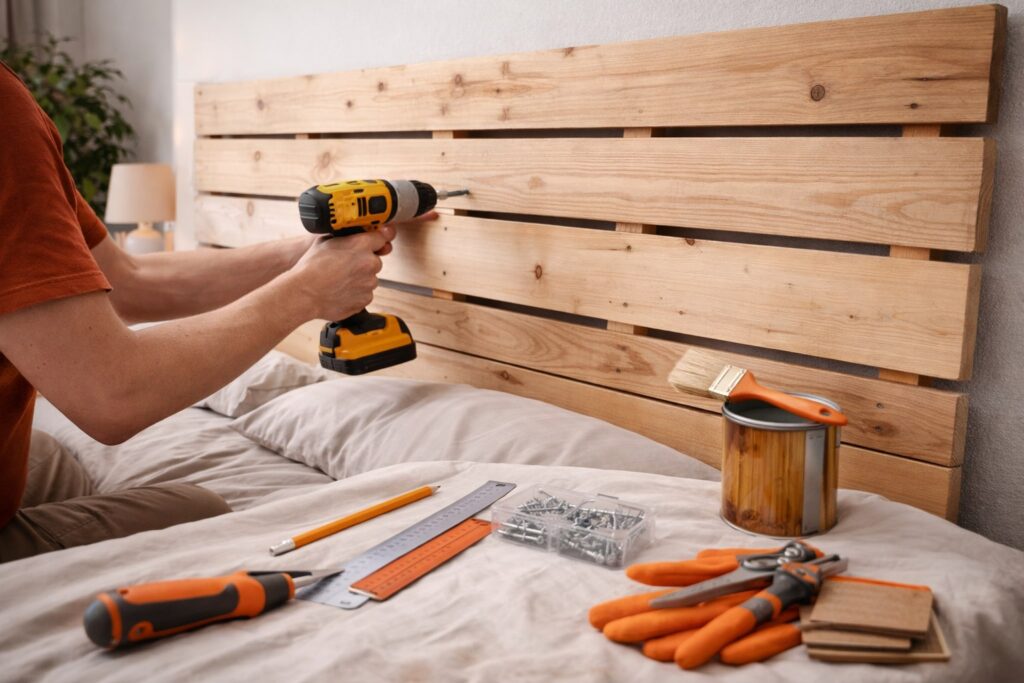 Hoofdbord bed zelf maken voor een persoonlijke en stijlvolle slaapkamer