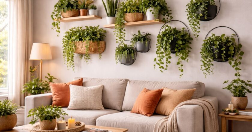 Zo creëer je een levendige woonkamer met planten aan de muur