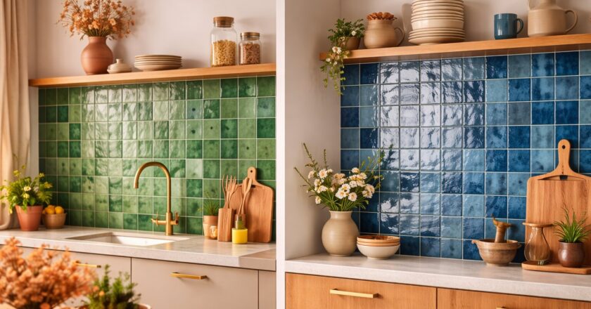 Kleurrijke keuzes: De magie van groene en blauwe wandtegels in jouw interieur