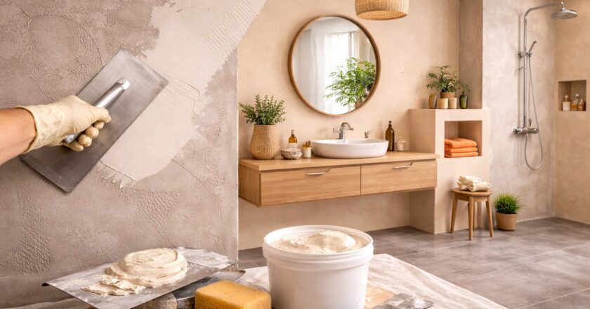 Hoe stucwerk in de badkamer zorgt voor een rustige en moderne uitstraling