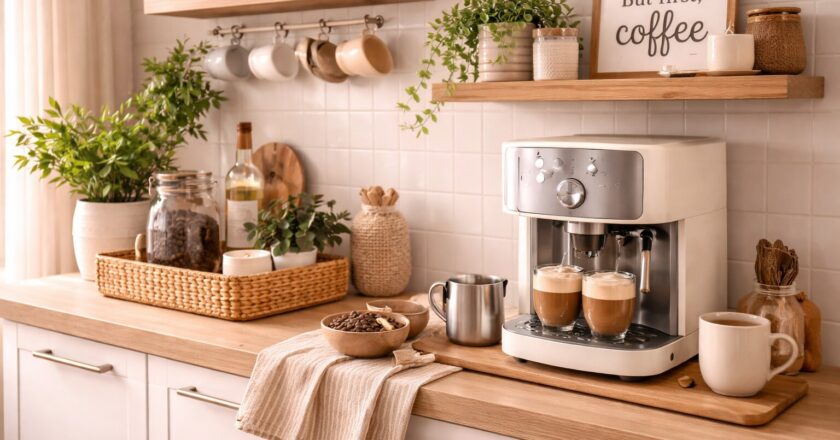 Een sfeervol koffiehoekje in de keuken als dagelijks moment van rust