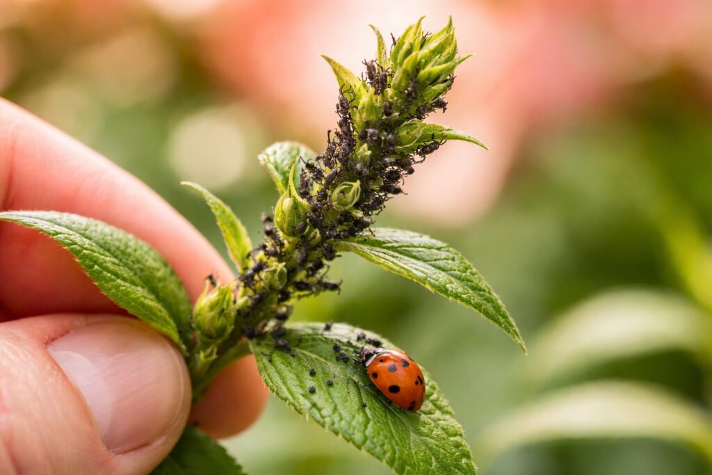 Kleine zwarte beestjes op je plant? Zo breng je weer rust in je groene hoek