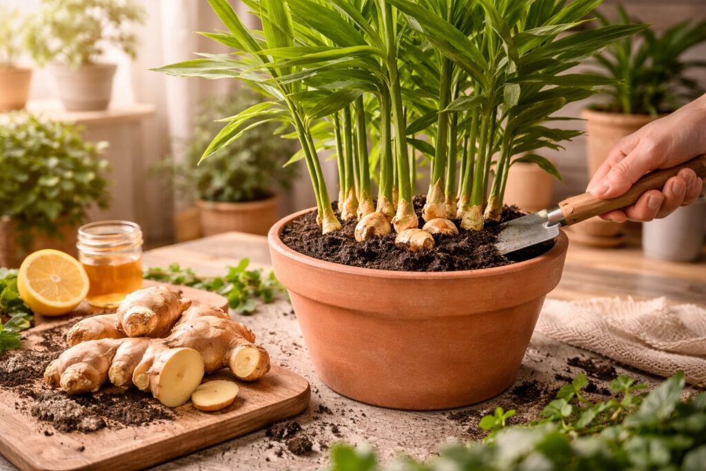 De gemberplant in huis: een tropische plant die geur, groen en karakter brengt