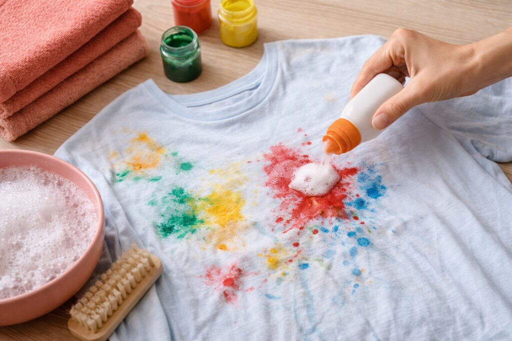 Verfvlekken uit kleding verwijderen zonder stress